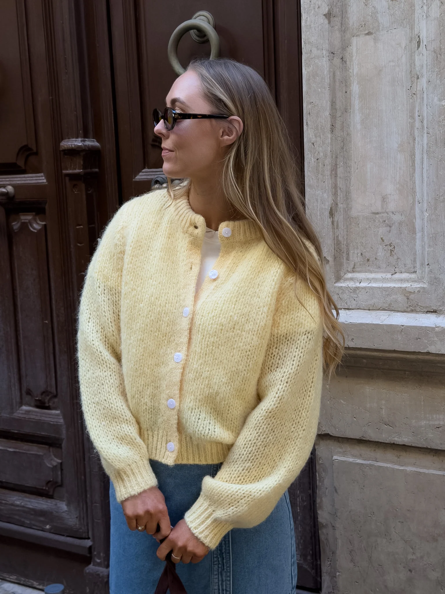 VMWILO Knit Cardigan - Pale Banana - Image 7