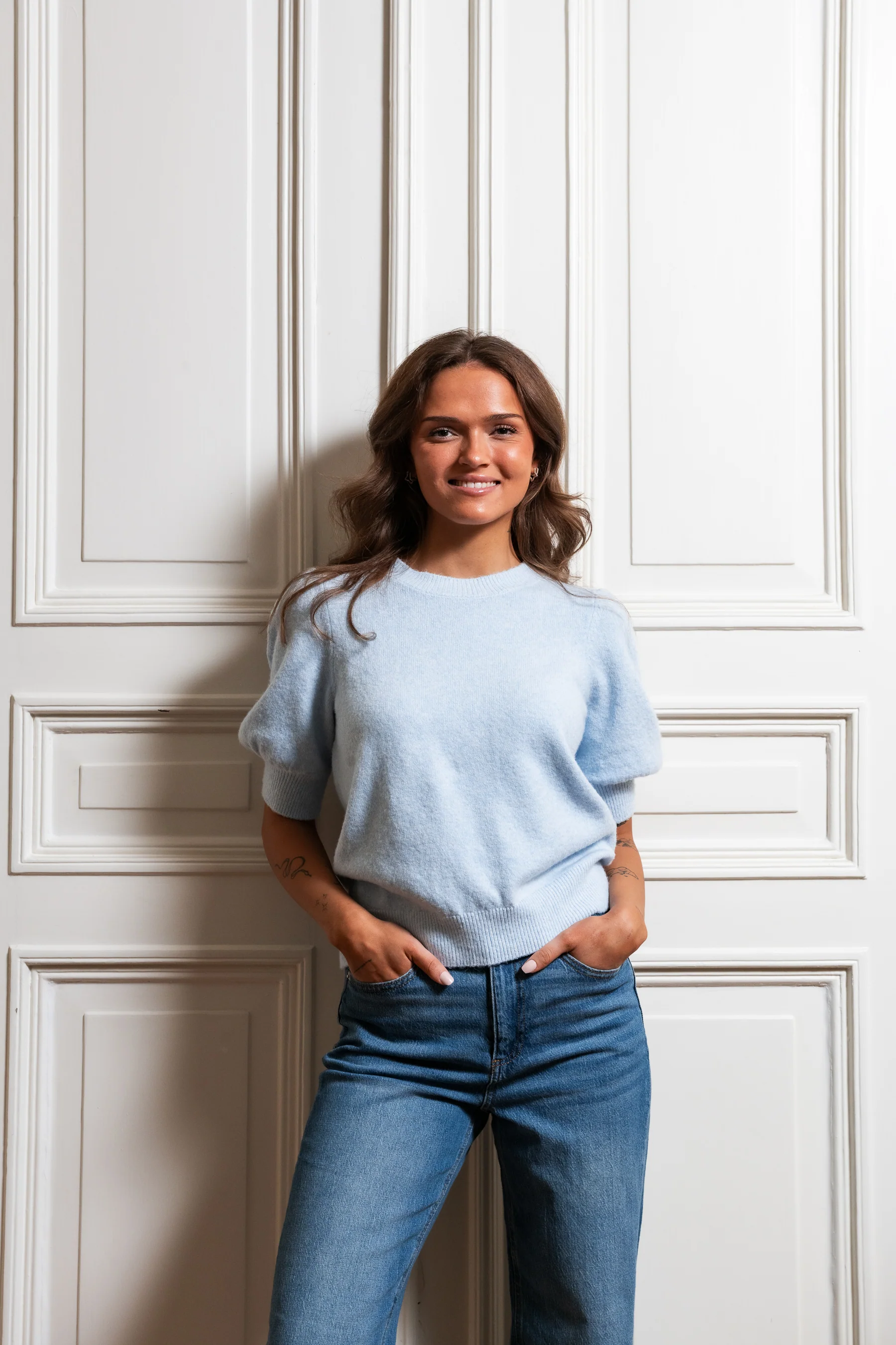 VMDOFFY Pullover - Cashmere Blue - Image 4