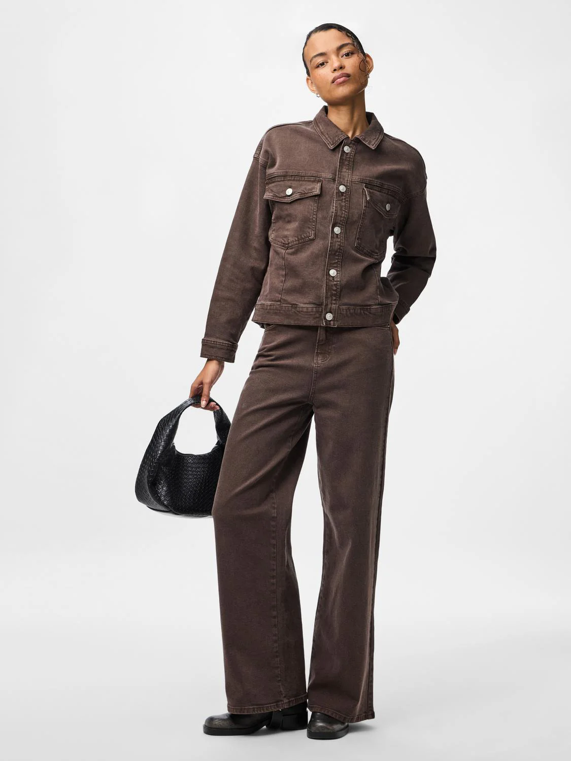 PCELMA Denim Jacket - Hot Fudge - Image 3