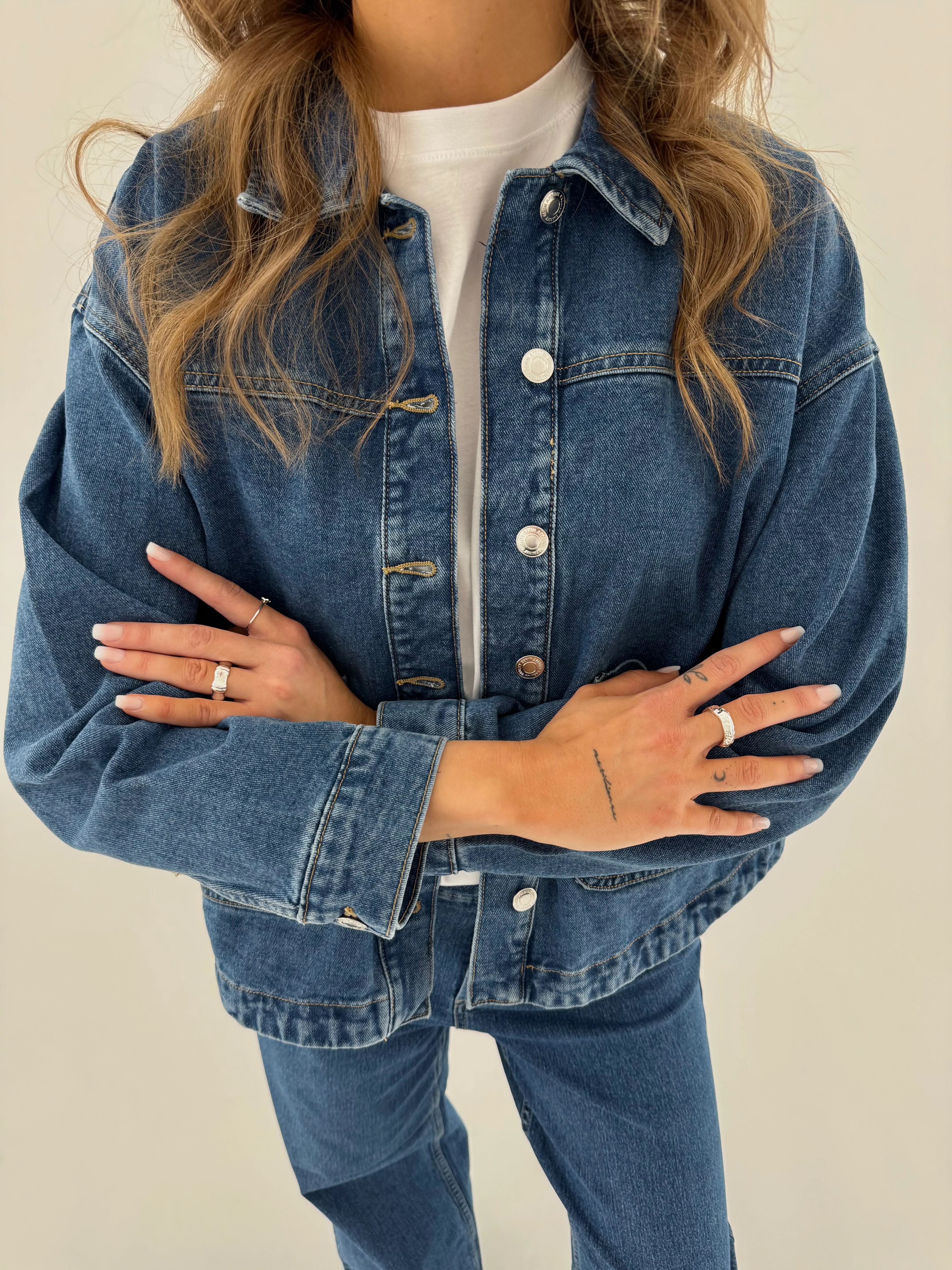 VMJAMIE Denim Jacket - Medium Blue Denim - Image 6