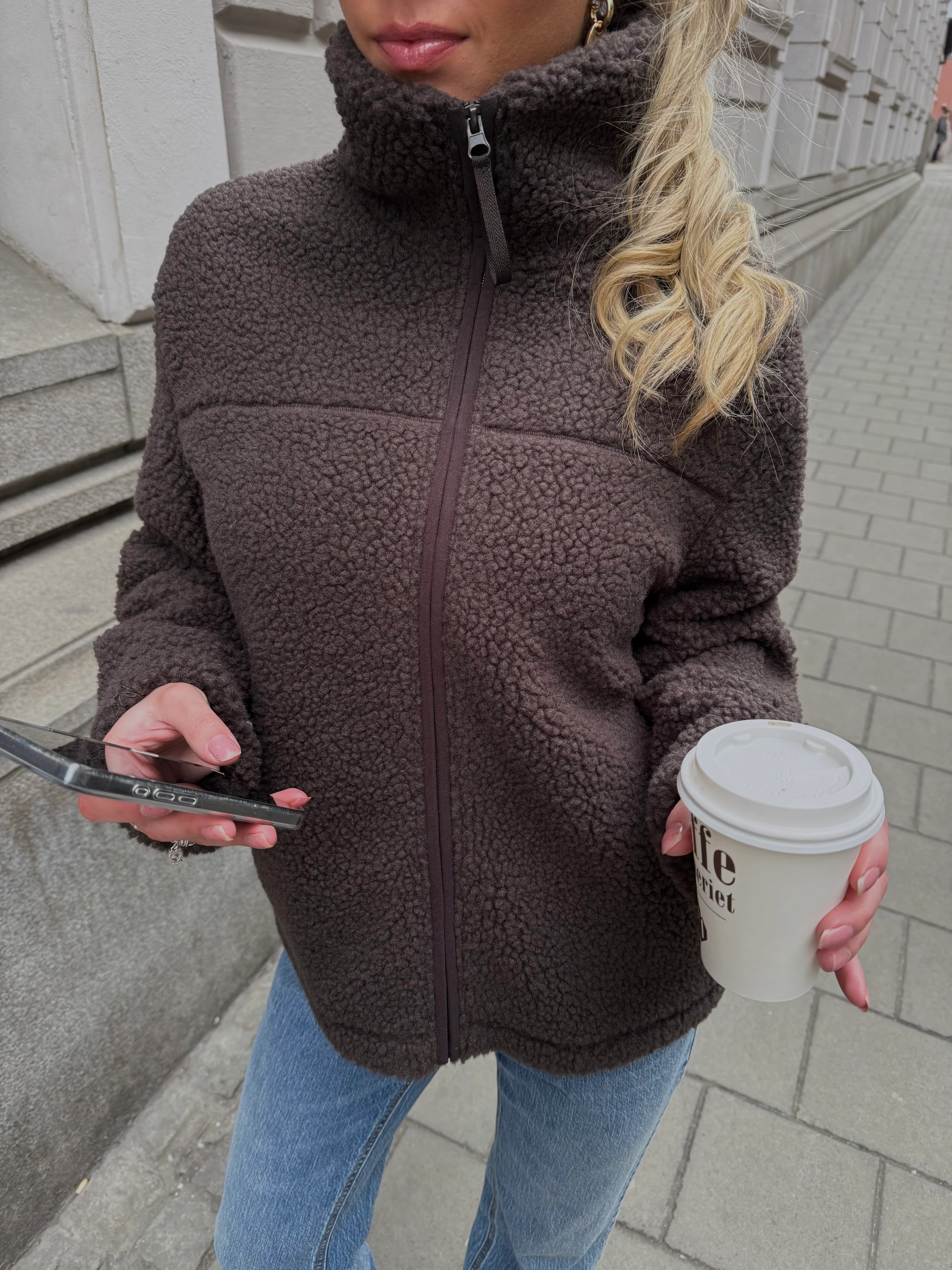 VMKARLA TEDDY JACKET - Chocolate Torte - Image 3