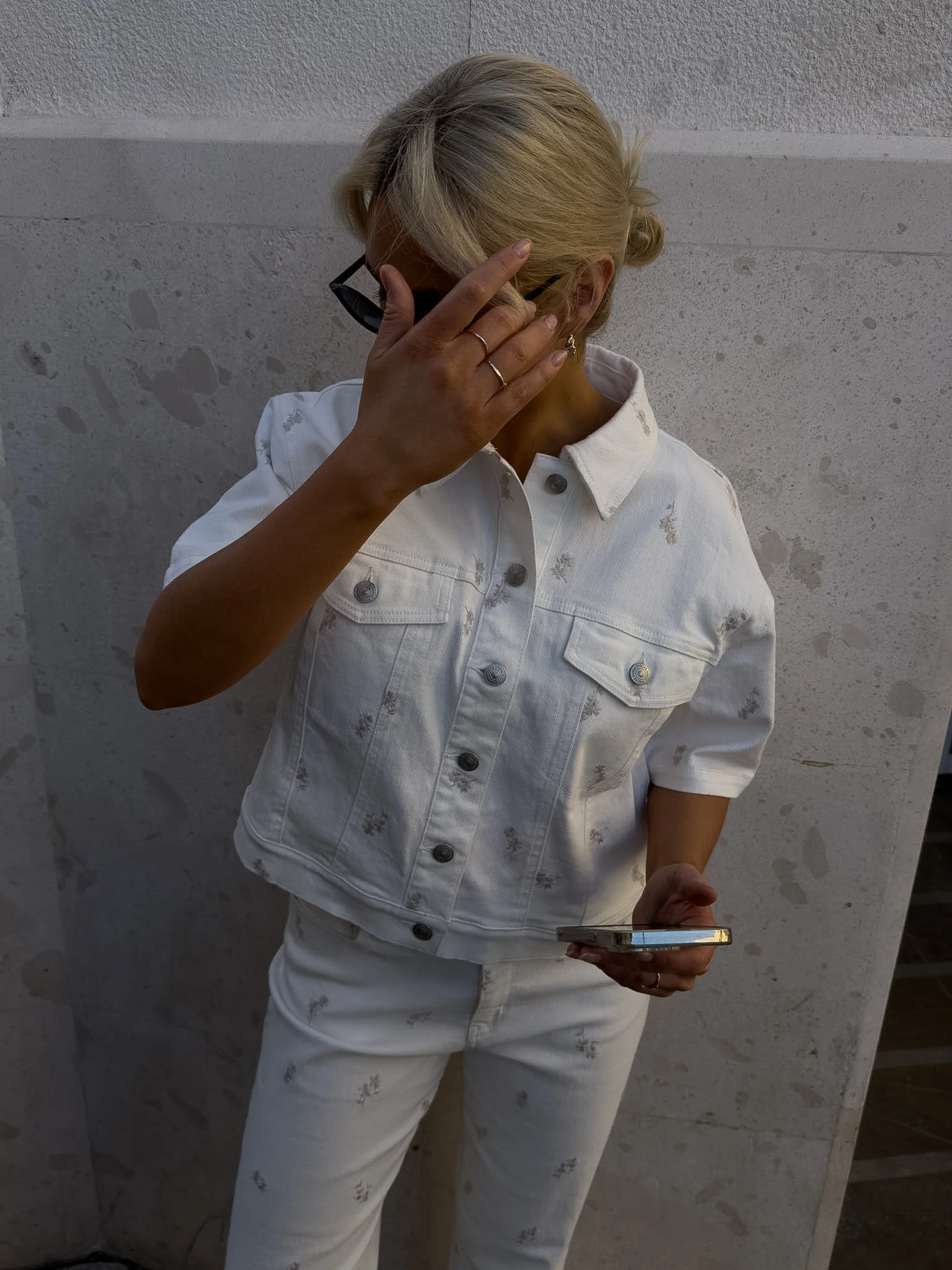 PCVIOLET Denim Shirt - Cloud Dancer - Image 2