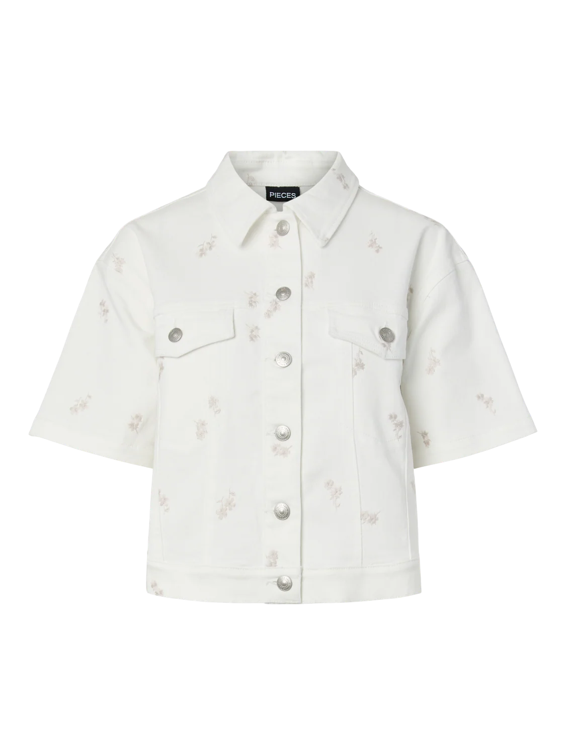 PCVIOLET Denim Shirt - Cloud Dancer - Image 4