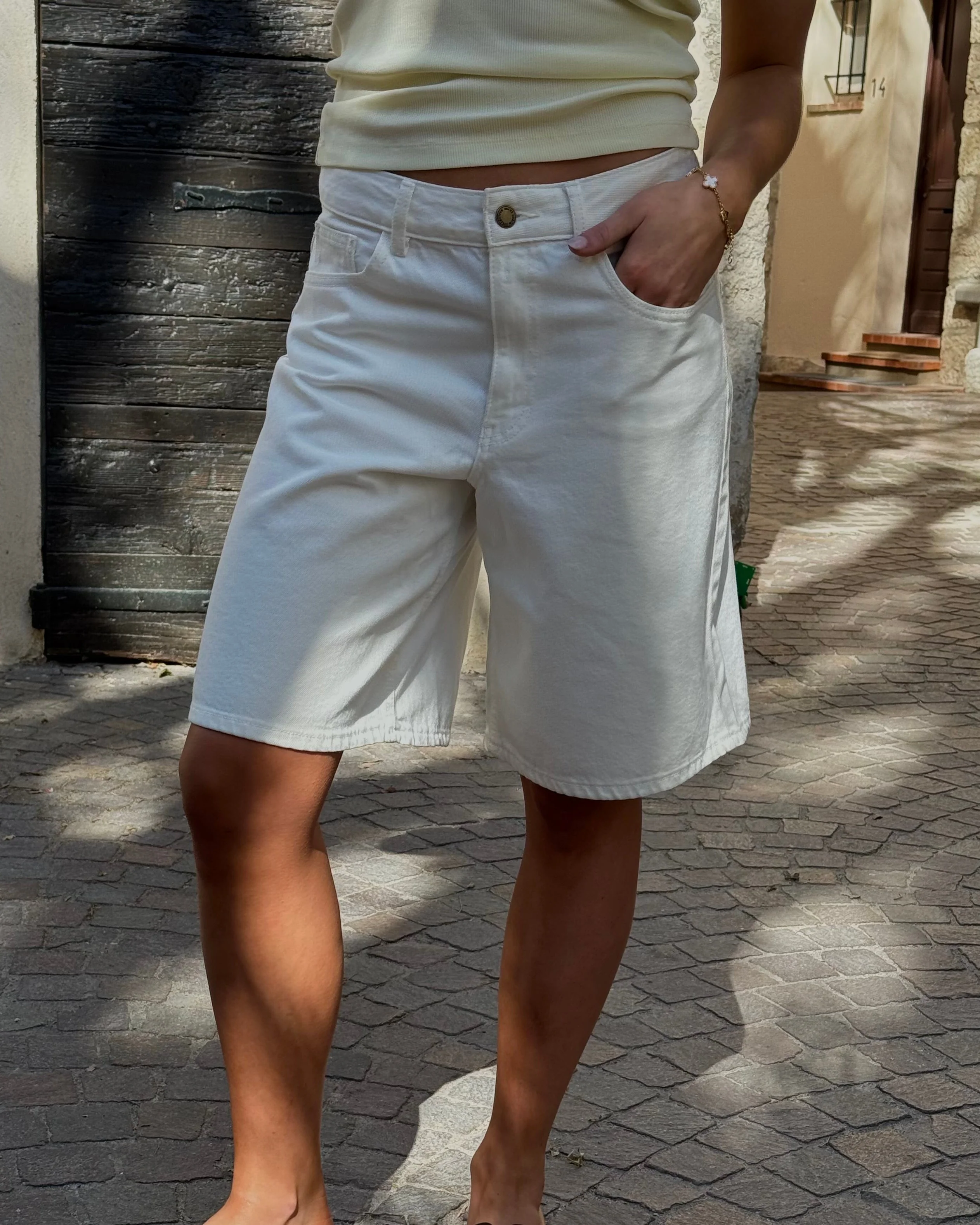 VMSAGE Shorts - Ecru - Image 3