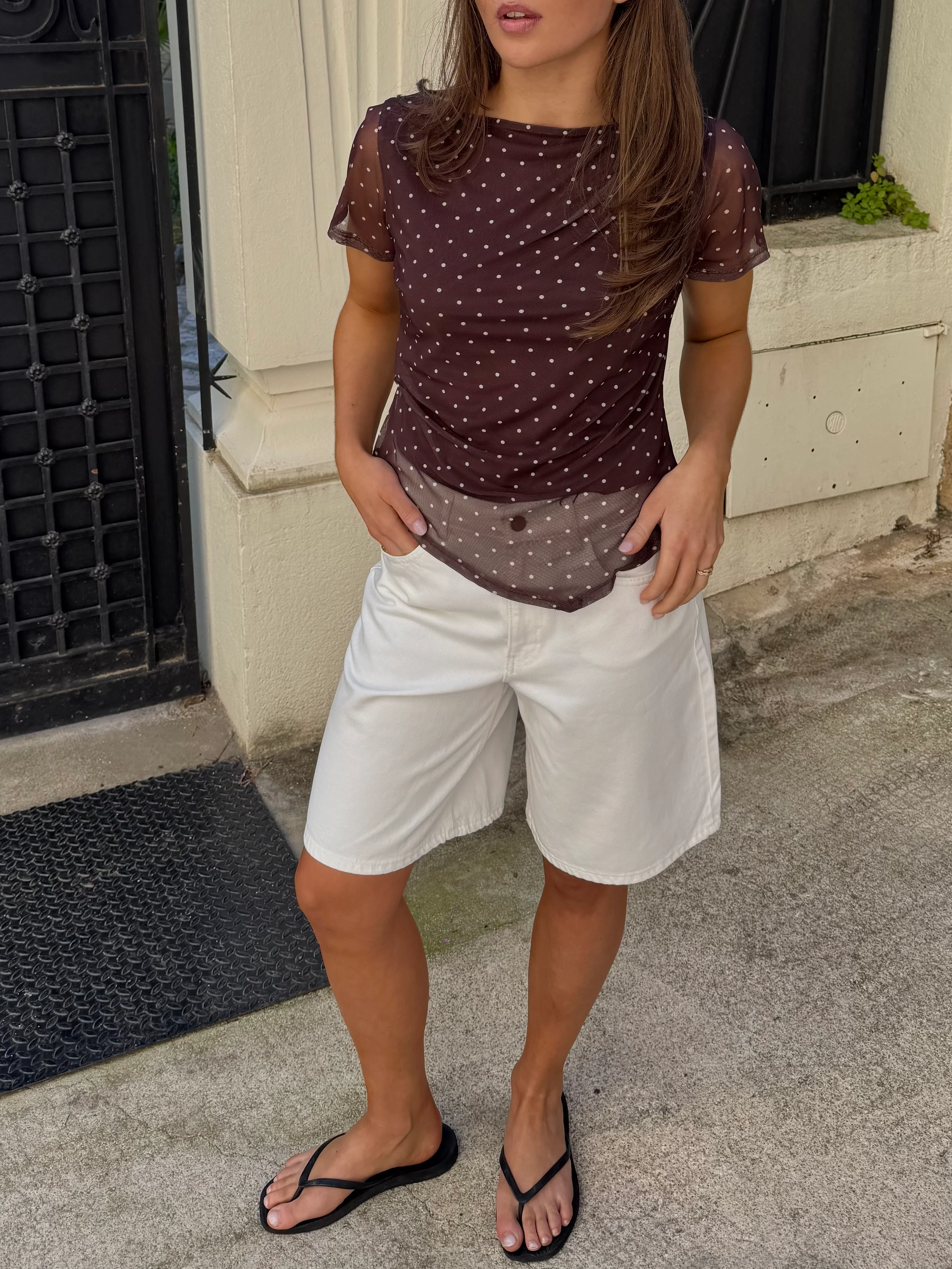 VMSAGE Shorts - Ecru - Image 6