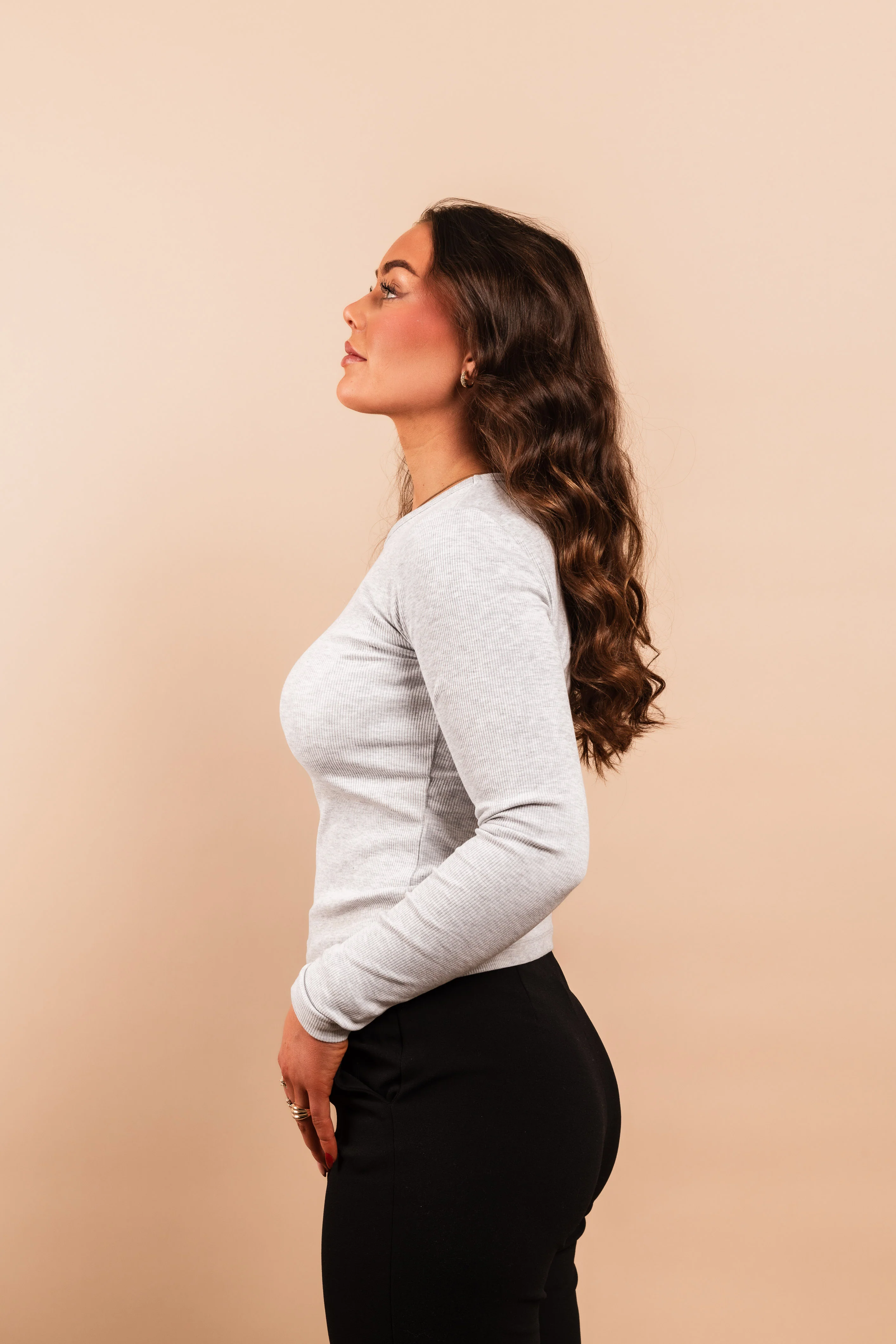 VMCHLOE Pullover - Light Grey Melange - Image 6