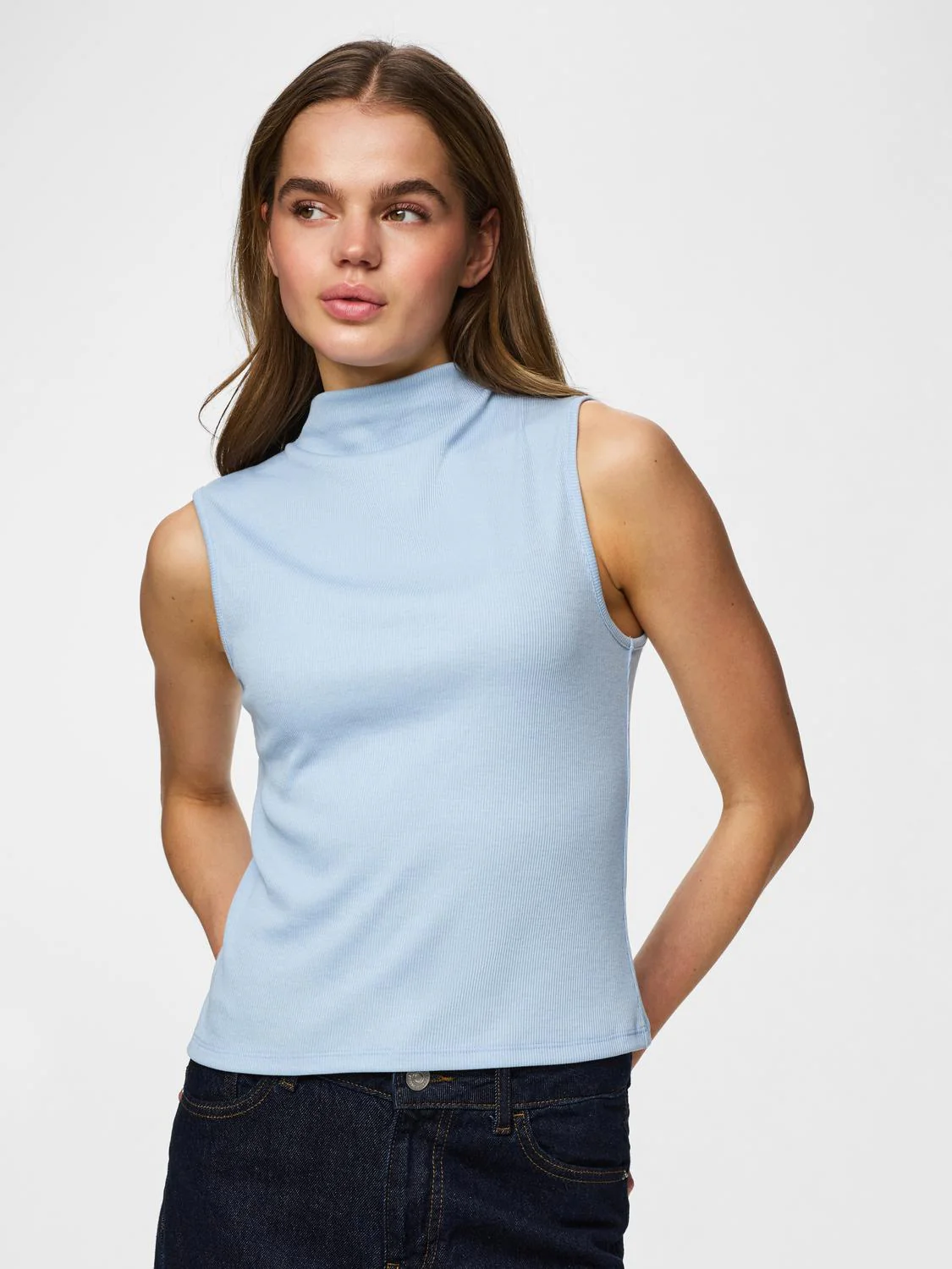 PCALLY Tank-Top - Cashmere Blue - Image 3