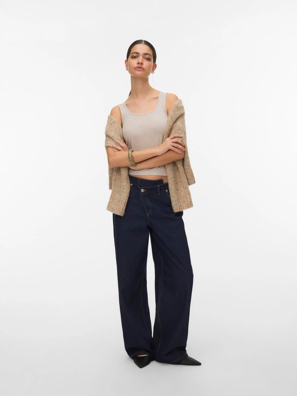 VMKYLIE Top - Light Grey Melange - Image 2