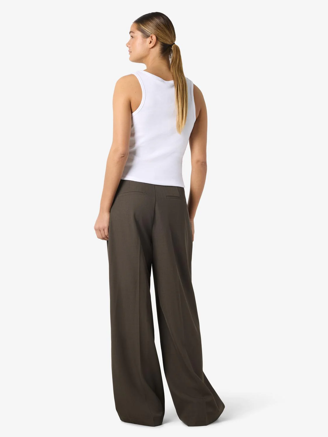 NMIRIS Tailored Trousers - Morel - Image 3