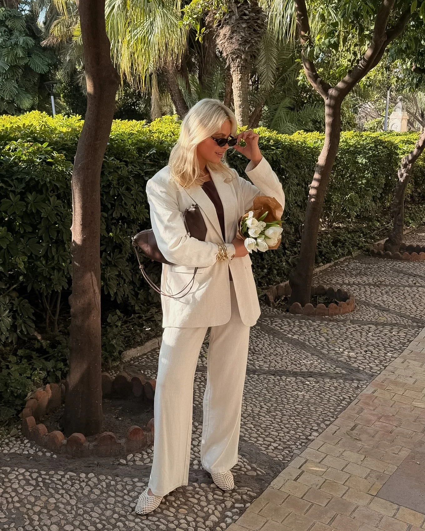 VMSISSEVERA Tailored Trousers - Oatmeal - Image 6