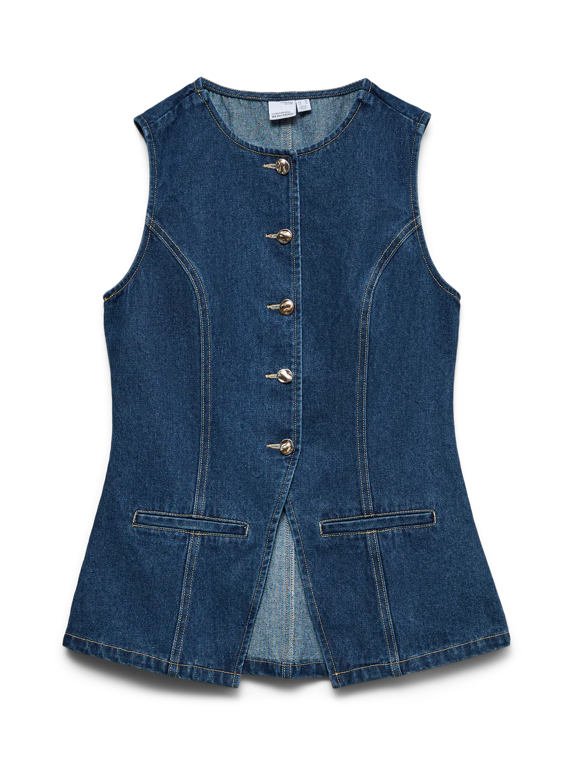 VMMARY Tailored Waistcoat - Dark Blue Denim - Image 6