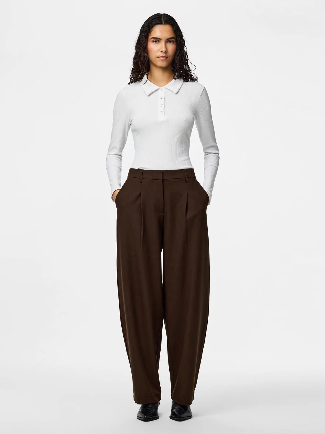 PCBOSELLA Trousers - Hot Fudge - Image 3
