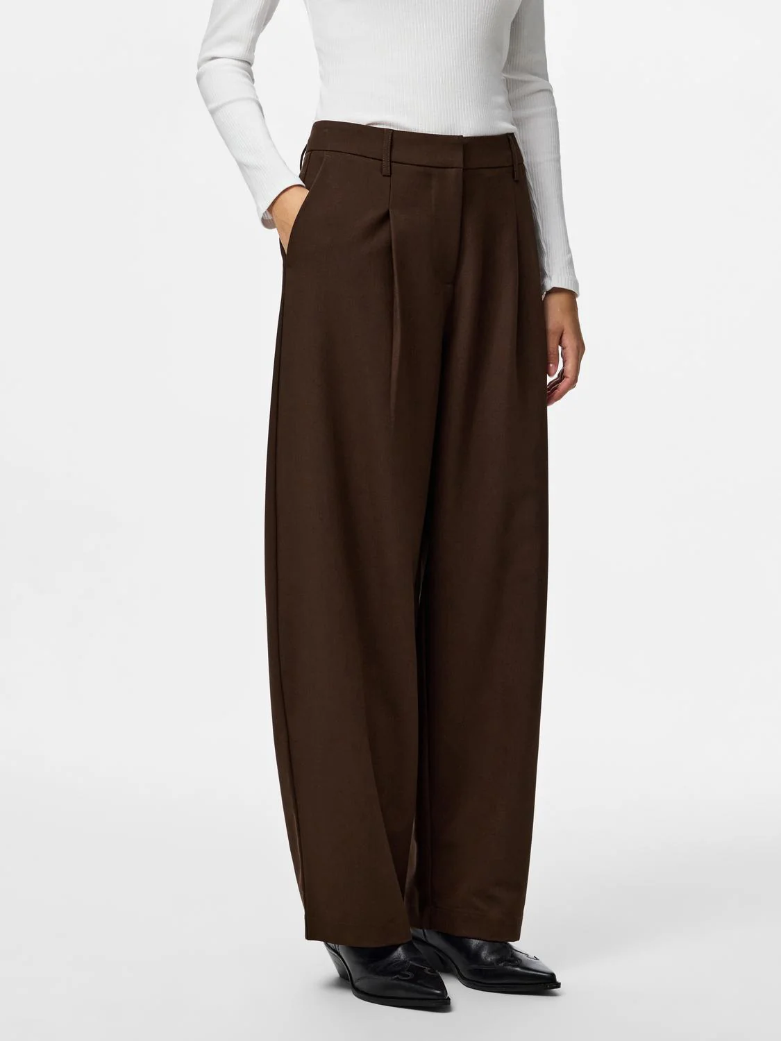 PCBOSELLA Trousers - Hot Fudge - Image 4