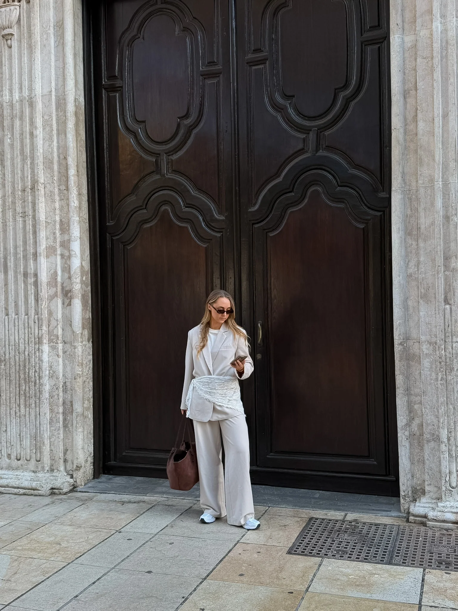 PCKAMIL Trousers - Silver Lining - Image 4